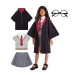 4PCS Kids Wizard Cosplay Costume Set