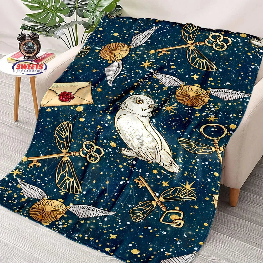 Soft Flannel Magic Hat Pattern Throw Blanket - Image 16