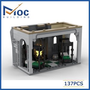 137pcs Classic Movie MOC Slytherin Dorm Building Block Set