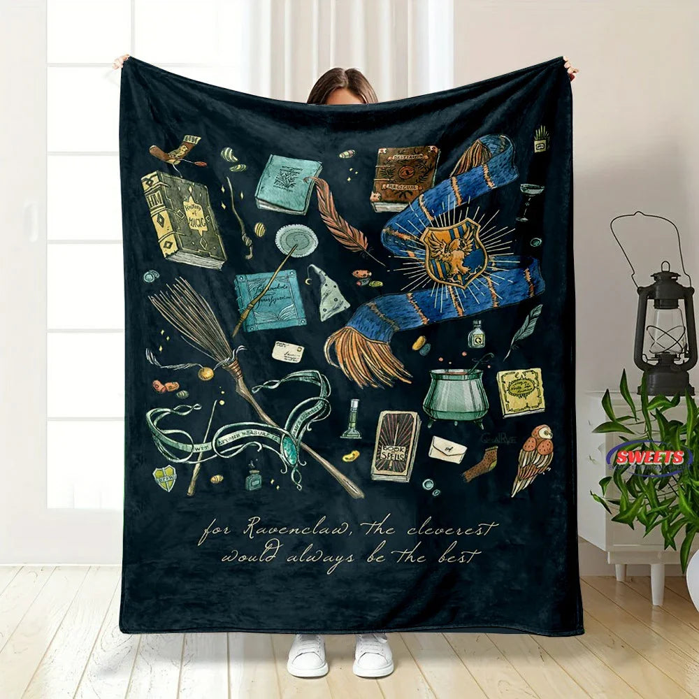 Soft Flannel Magic Hat Pattern Throw Blanket - Image 2