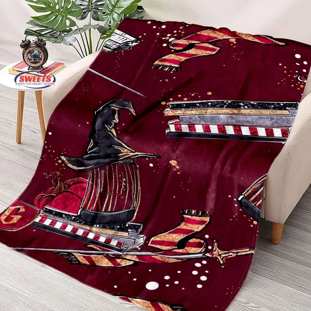 Soft Flannel Magic Hat Pattern Throw Blanket - Image 15