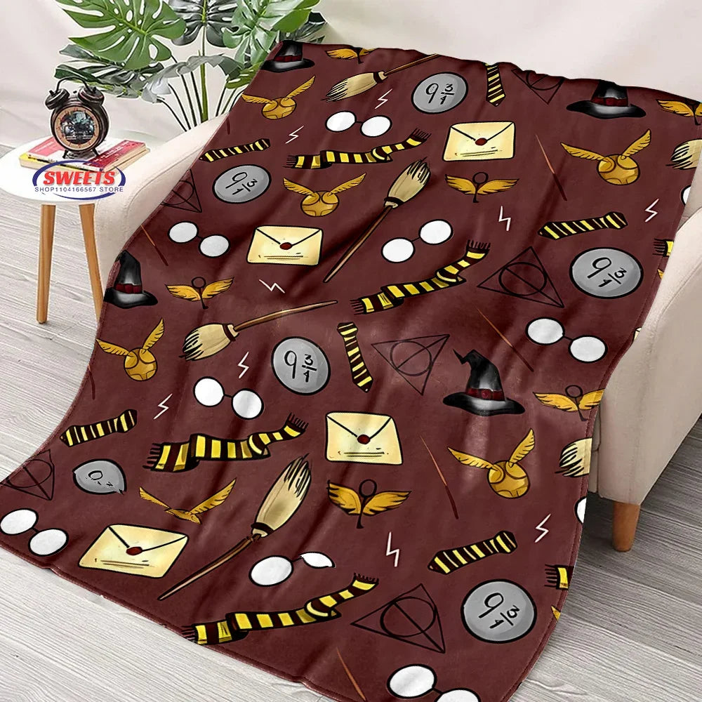 Soft Flannel Magic Hat Pattern Throw Blanket - Image 17