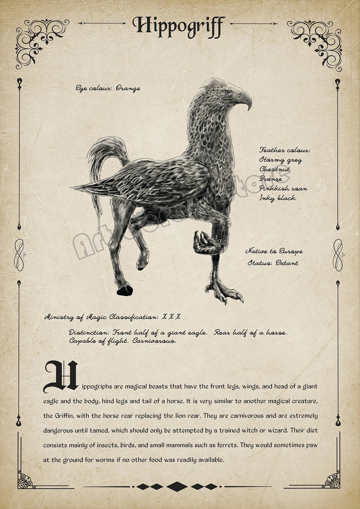 Retro Wizard World Magical Creatures Poster - Image 7