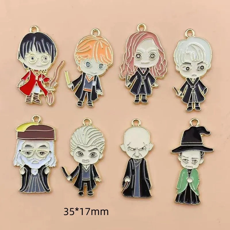10PCS Alloy Dripping Magic School Charms - Image 2