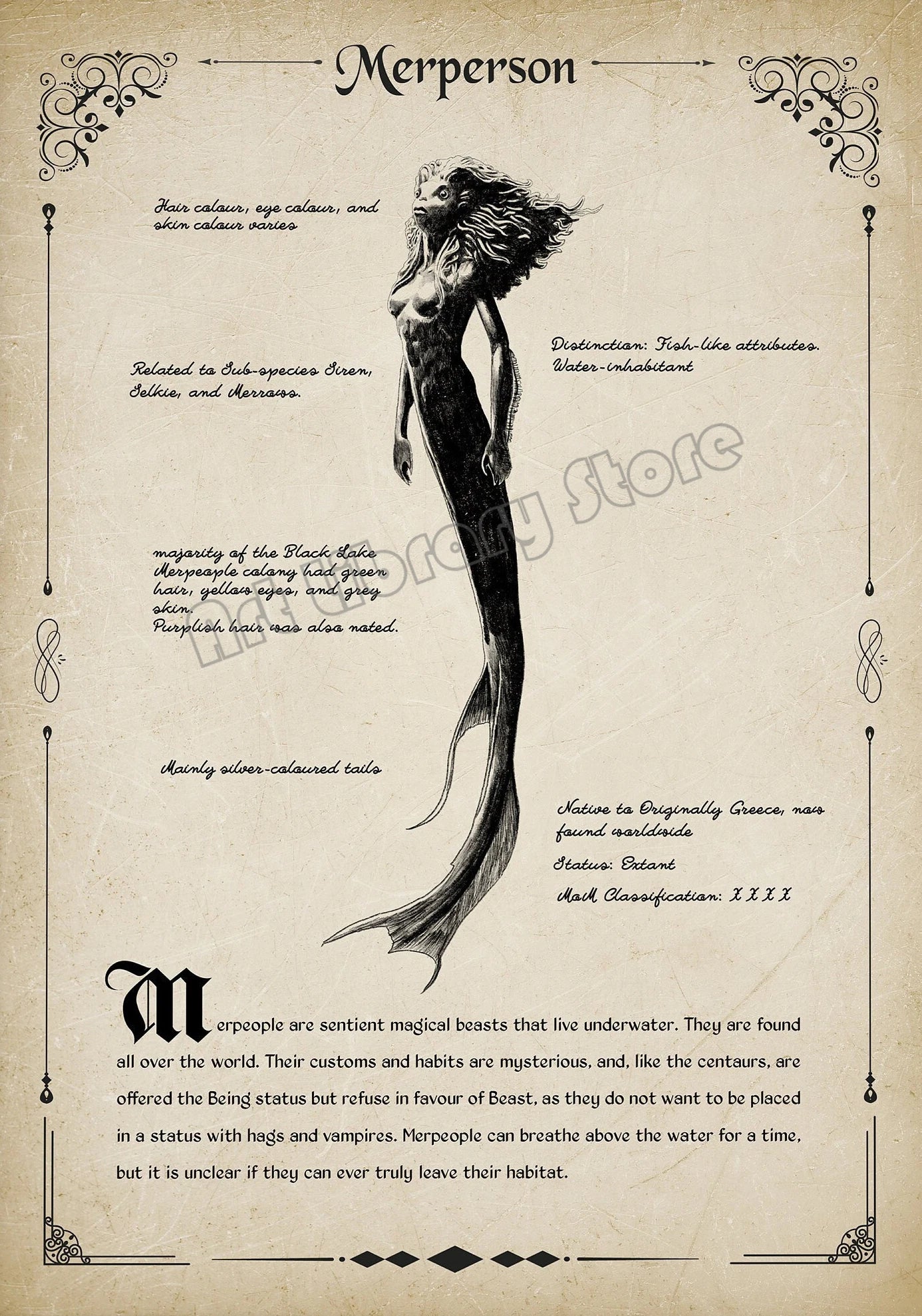 Retro Wizard World Magical Creatures Poster - Image 10