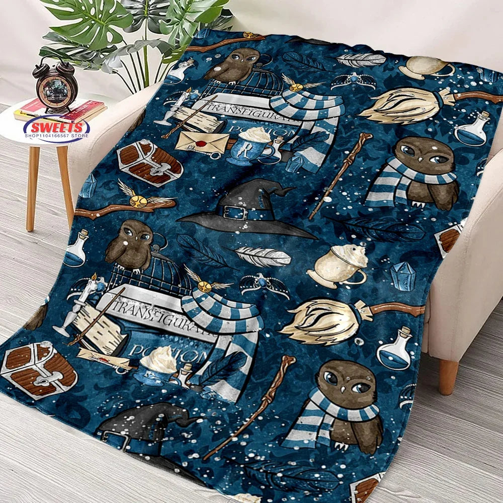 Soft Flannel Magic Hat Pattern Throw Blanket - Image 11