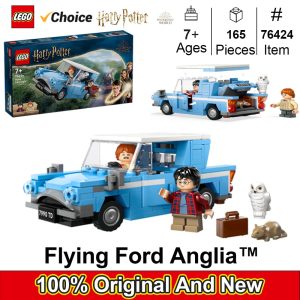 Harry Potter Flying Ford Anglia Buildable Car Toy with 2 Minifigures