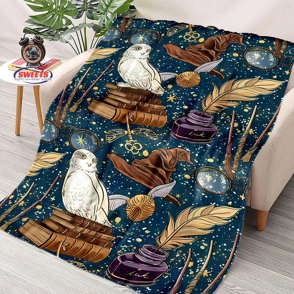 Soft Flannel Magic Hat Pattern Throw Blanket - Image 10