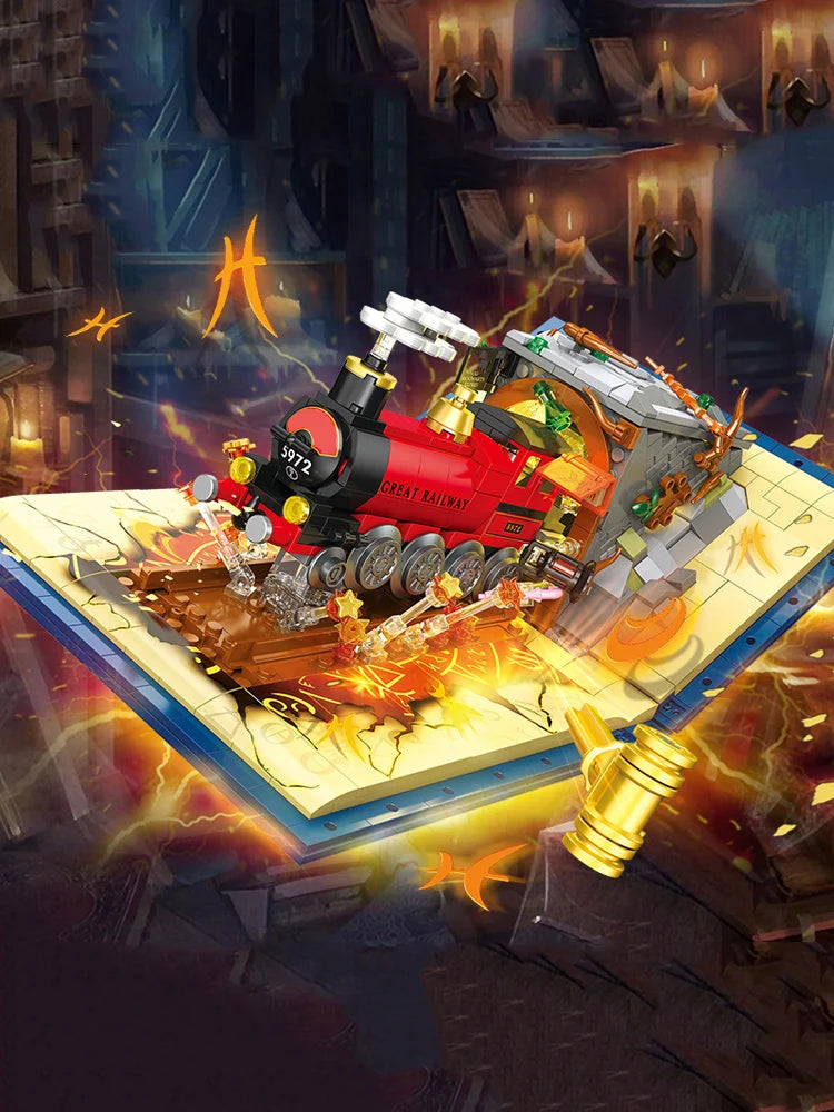 889PCS Magic Train Building Blocks Set - Image 7