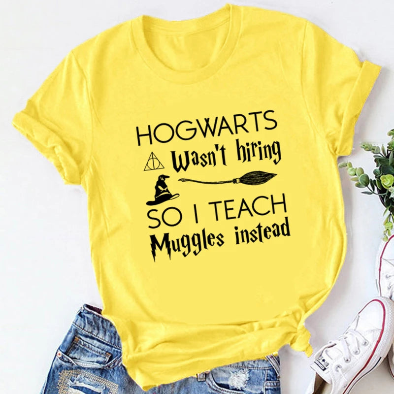 “Hogwarts Wasn’t Hiring So I Teach Muggles Instead” T-Shirt - Image 11