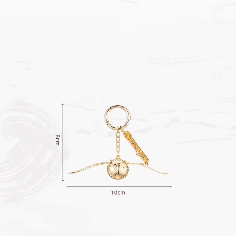 Harry Potter Series Golden Snitch & Hedwig Pendant Keychain - Image 2